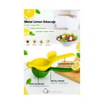 hemlife Metal Paslanmaz Limon Sıkacağı, Narenciye Sıkacağı Yeşil-Sarı