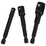 Hemobllo 1 Takım Darbe Sürücüsü Soket Adaptörü Darbe Anahtarı Adaptörü Lokma Matkap Adaptörü Soket Sürücüsü 3/8 Soket Adaptörü Darbe Soketi Adaptörü Darbe Adaptörü Soket Kafası Uzun Çelik