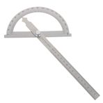 Hemobllo 180 Paslanmaz Çelik Iletki Çorba Bardağı Kare Iletki Cetveli Matematik Başlı Iletki Metal Iletki Paslanmaz Çelik Cetvel Aplik Abajur Gonyometre Kafa