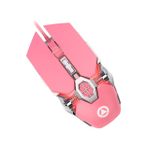 Hemobllo 1pc Tek Tuşlu Oyun Mouse Ergonomik Tasarım Hızlı Dpi Ayarı Kızlar Için Şık Oyun Aksesuarı Pembe Renk