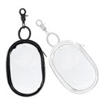 Hemobllo 2 Şarj başlığı saklama çantası mini vitrin anahtarlık bebek toplama çantası para kesesi mini kese fotoğraf makinesi çantası küçük ürün sahipleri USB flaş disk tutucu pvc beyaz