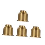 Hemobllo 3 Parça Pirinç lamba kabı mumluk pirinç mum bardak pirinç sahipleri pencereler için elektrikli mumlar mumluk fincan mum kapağı metal dekoratif mum tutacağı Golden