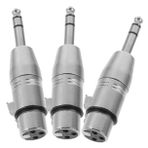Hemobllo 3 Ses Adaptörü Mikrofon Kaynağı Xlr - 1/4 Soket Xlr Adaptör Xlr - 1/4 Çoğaltıcı Erkek - Kadın Kulaklık Jakı Stereo Jak Adaptörü - 635Mm Erkek - Adaptör 1/4 - Xlr