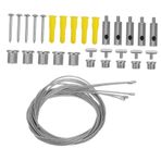 Hemobllo 5 Takım Avize Donanım Asılı Reklam Panosu Asılı Tel Asılı Lamba Kiti Led Lamba Teli ışıklar Asılı Halat Kullanışlı Lamba Malzemeleri Hafif Askı Kablosu Metal Tel Silver Plastik