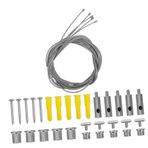 Hemobllo 5 Takım Avize Donanım Asılı Tavan Asılı Halat Lamba Için Asılı Ip Led Lamba Tel Halat Kullanışlı Asılı Tel Ağır Asılı Tel Halat ışık Asılı Süspansiyon Paslanmaz Çelik Silver