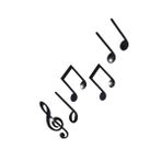 Hemobllo Benzersiz Ayna Duvar Sticker Müzik Notaları Akrilik Ev Dekoru Tavan Duvar Cam Ve Sağlam
