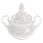 Hemobllo Kapaklı Beyaz Seramik Şeker Kavanoz 280ml Dekoratif Mutfak Teneke Kutu Vintage Cezve Porselen Şekerlik Çay Kahve Şeker Depolama Için İdeal
