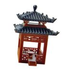 Hemobllo Mini Pavilion Heykeli Çin Tarzı Mikro Peyzaj Pavyonu Zen Bahçe Bonsai Ve Terrarium Dollhouse Peri Bahçe Aksesuarları Için Dekorasyon