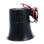 Hemobllo Motosiklet Araba Alarm Kornası 12v Amplifikatörlü Hoparlör Sistemi Uyarı Alarmı Siyah