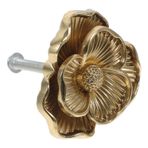 Hemobllo Şifonyer Yüzük Shaker Sarmal Garaj Kabin Tutamakları Çiçek Dolaplar Ve Çekmeceler Için Tutamak Kolye Kapı Kolu Dolap Kapısı Kolu Halletmek Kapı Kolları Yüzyıl Pirinç Golden