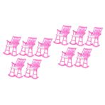 HEMOTON 10 Parça Küçük Sallanan Sandalye Çocuklar Için Doğuş Oyuncakları Mini Bebek Sandalyesi Mikro Oyuncaklar 1/12 Minyatür Mobilya Küçük Aksesuarlar Çocuk Sallanan Sandalye Pembe