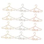 HEMOTON 12 3 nokta bebek askısı oyuncak bebek giysileri bebek giyim rafı mini bebek elbise askısı parçalı mini elbise askıları bebek askıları bebek kıyafet rafı Metal