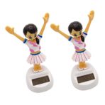 HEMOTON 2 Adet Ofis Masası Süslemeleri Dijital Pano Bobblehead Bebekleri Pano Dans Oyuncakları Araba Dans Eden Kız Güneş Dansı Figürleri Güneş Sallama Oyuncakları Çalışma Masası Dekoru Ay