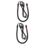 HEMOTON 2 Adet Şarj Kablosu Type-c Usb C Kablo Telefon Şarj Kablosu Evrensel Cep Telefonu Standı Dayanıklı Malzeme