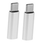 HEMOTON 2 Adet Type-c - 3 5 Mm Kulaklık Jakı Adaptörü Usb Type-c - Ses Kulaklığı Dönüştürücü Gümüş Gürültü Tasarımı