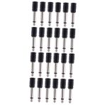 HEMOTON 24 Adet kulaklık adaptörü 6,35 mm ila 3,5 mm jak adaptörü adaptörü hoparlör fişleri USB mikrofon adaptörü mono fiş 6.35 fişten 3.5 jak bağlantısına konektörü Bağlayıcı priz