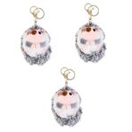 HEMOTON 3 Parça Kirpi Anahtarlık çocuk oyuncak çocuk hediye plushie araba anahtarı tutucu hayvan anahtarlık anahtarlıklar çanta asılı kolye anahtar aksesuar çantalar Peluş bebek kısa peluş