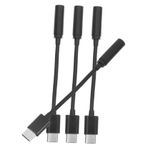 HEMOTON 4 Adet Type-c Kulaklık Adaptörü Usb-cden 3 5 Mm Ses Jakına Kulaklık Dönüştürücü Taşınabilir Veri Kablosu Malzemeden Üretilmiştir