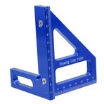 Hemoton 45 90 marangoz cetveli alüminyum üçgen cetvel gönye ölçme aracı aletler ağaçkakan araçları metal kare marangoz 2' 1 arada gönye ölçme aleti Kutu açı cetveli bölme çizgisi yazıcı