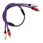 HEMOTON Ses Hattı hoparlörler ekipman sahne deney aletleri komponent kablosu stereo kablo RCA ses kablosu Araç ses kablosu ses rca kabloları ses kablosu konnektörleri Metal Mor,Purple