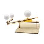 HEMOTON Üç Küre Modeli Astronomi Bilim Eğitimi Orbital Planetarium Model Planetarium DIY Model Güneş Sistemi Eğitim Modeli Güneş Dünya Ay Orbital Demo Ahşap