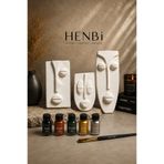HENBi 3 Adet Taş Boyama Bohem İskandinav Taş Tablo Boyama Seti – 3’lü Modern Duvar Dekoru Handmade | Salon, Oturma Odası, Ev için