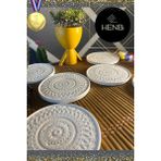 HENBi Mandala 1 [6 Adet] (3D) Xxl Taş Boyama Otonom Gelişim Çocuk Etkinliği Taş Boyama Seti Çocuk Gelişimi
