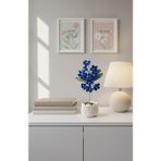 Henera Atelier Saksıda Unutma Beni Çiçeği-Yapay Çiçek- Sevgililer Günü-Hediyelik -Doğum Günü-Yılbaşı - Lacivert