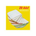 HENESSA TEKSTİL 20 Adet Pamuklu Bebek Ağız Mendili (SIRT, YÜZ VE TER) 20×20