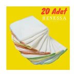 Henessa Tekstil Henessa 20 Adet Pamuklu Bebek Ağız Mendili 20×20 Sırt Yüz ve Ter İçin Hassas Temizlik - 20 Adet Pamuklu Bebek Ağız Mendili 20x20