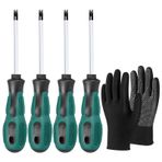 HENGBIRD 4 adet U tipi tornavida M1.7 / M2.0 / M2.3 / M2.6 ve eldiven, U çatal tipi manyetik düz tornavida özel mıknatıslı tornavida, sabit koltukları sabitlemek ve çözmek için