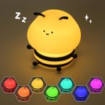 Hengrongshen Silikon gece lambası, bebek, USB ile şarj edilebilir, bebek gece lambası, kısılabilir, sıcak ve RGB modlu, dokunmatik kontrollü gece lambası, çocuk, oda dekorasyonu için zamanlayıcılı