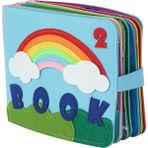Hengshang Bebek Yumuşak Kitaplar, Kumaş Kitaplar Dokun ve Hisset Oyuncakları 0-12 Ay, Keçe Gökkuşağı Kitapları Erken Öğrenme, Edu (Yurt Dışından) - Renkli