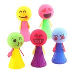 Hengshitong 5 adet zıplayan bahar oyuncağı, popper bahar fırlatıcı, zıplayan elf oyuncağı, çizgi film dekompresyon bebek zıplayan oyuncaklar, çocuk dans oyuncakları yeni garip yaratıcı küçük oyuncaklar (rastgele renk)
