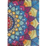 Hengulus 5D Elmas Boyama Defter Kitleri Mandala Çiçek Kapak Deri Kendin Yap Özel Şekilli Günlük Eskiz Defteri Kanaviçe Elmas Sanat Sert Kapak Süt Kitap Festival Doğum Günü Hediyesi 20 x 13 cm