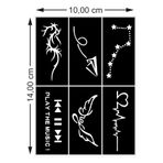 hennadibace Kına Kalıbı (GEÇİCİ DÖVME ŞABLONU) Hint Kınası Henna Tattoo Stencil Kına Gecesi (ÜRÜNDE KINA MEVCUT DEĞİLDİR) No:14