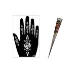 hennadibace Kına Kalıbı (GEÇİCİ DÖVME ŞABLONU)henna Tattoo Stencil Siyah Hint Kınası