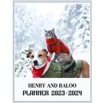 Henry And Baloo Wild Advent 2023 - 2024 Monthly Planner Calendar: Henry And Baloo Wild Advent 2023-2024 Planner, 2023 Monthly Daily Planner Christmas ... Women Dad Mom, Planner For Student Teacher