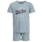Henry Terre Erkek Pijama Shorty Paul New York Pijama Seti M-5XL Pamuklu Şort ve Kısa Kollu Tişört Sportif Tasarım Yazlık Pijama Takımı, Iceberg Green., 4XL