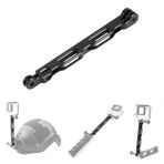 Hensych Alüminyum alaşım kask tutucu uzatma metal uzatma çubuğu kask genişletme kol tutucu uzatma pimi Gopro Hero 8/7/6/5/4/3 aksiyon kamerası için XiaoYi kamera