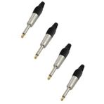 Hepa Merz Sfc-M63-4X 6.35Mm Mono Jack Gitar Jack Erkek Jak (4 Adet)