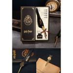 HEPBİMODA Zarif Şık Tasarımlı Hogwarts Amblemli Harry Potter Tüylü Mürekkepli Divit Kalem Set Hediyelik Kalem