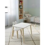 hepeğitim Ahşap Ders Çalışma Masası - Çocuk Aktivite Masası - Beyaz - Beyaz - Beyaz
