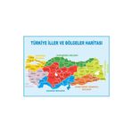 hepenuygun Türkiye Iller Ve Bölgeler Haritası 50x70 Kendinden Yapışkanlı Folyo