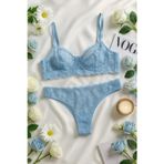Hepimiz alalım Mavi Dantel Bralet & Külot İç Giyim Takımı
