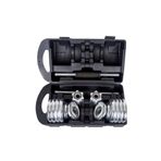 Hepitop Çantalı Döküm Plaka Dambıl Seti 20 Kg Krom Dumbbell Set