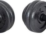 Hepitop Çantalı Döküm Plaka Dambıl Seti 30 Kg Siyah Dumbbell Set