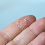 Heppii Gold Renk Burgulu 925 Ayar Gümüş Halka Hızma Kadınlar İçin Şık Aksesuar