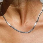 Heppii İtalyan Ezme Çelik Zincir Kolye Silver Renk Çelik Kolye Unisex Ürün