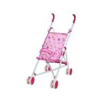 Hepsilazım Baston Bebek Arabası Puset Katlanabilir 0-18 kg Taşıma Kapasitesi ile Eğlenceli Oyun - Pembe